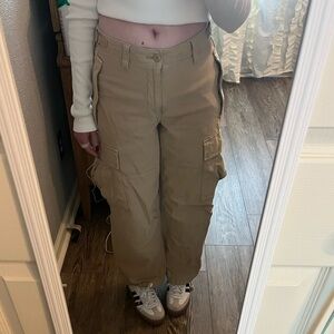 khaki colored cargo pants